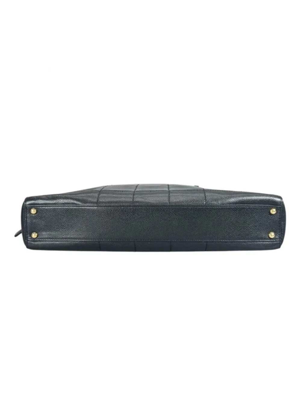 Chanel Choco Bar Tote Bag Leather Black